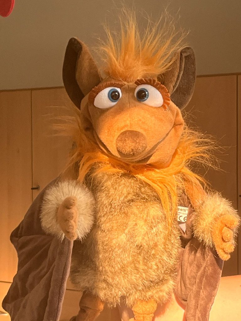 Plüsch-Fledermaus, © 2024 S. Hirschberg