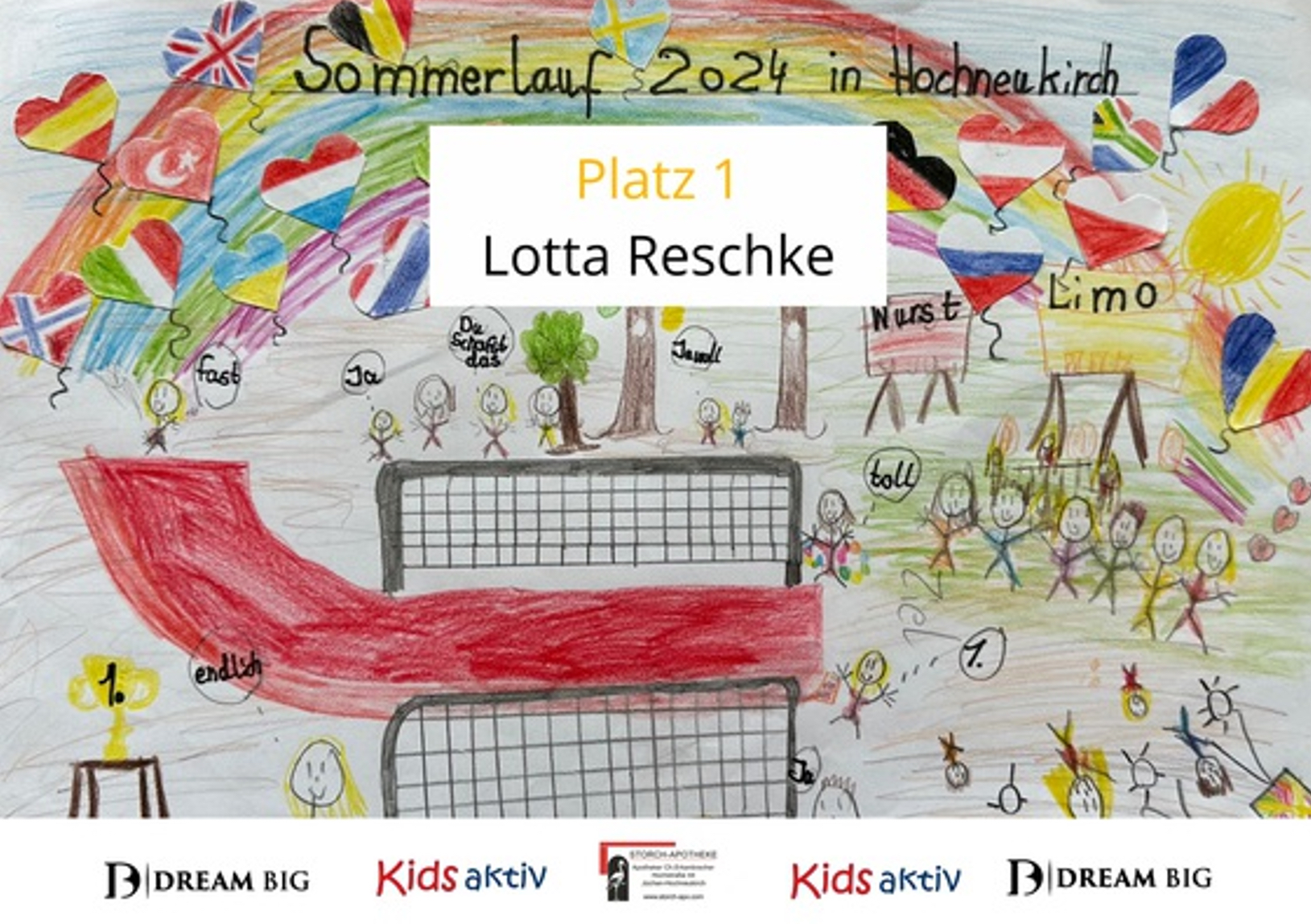 Sommerlauf 2024, Malwettbewerb, erster Platz, Startnummer, Malwettbewerb, © 2024 Hir