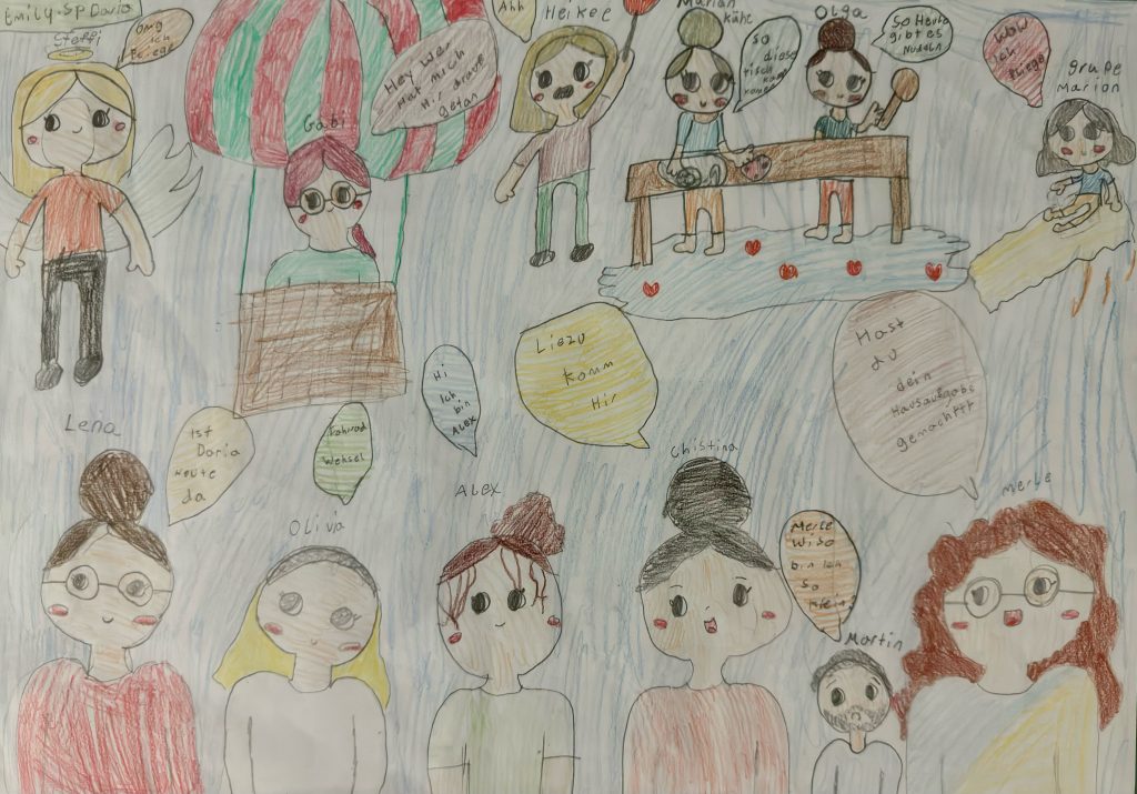 Mitarbeiter gemalt von Kindern,© 2024, M.Kramer